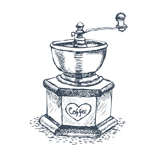 homemade coffee grinding machine icon