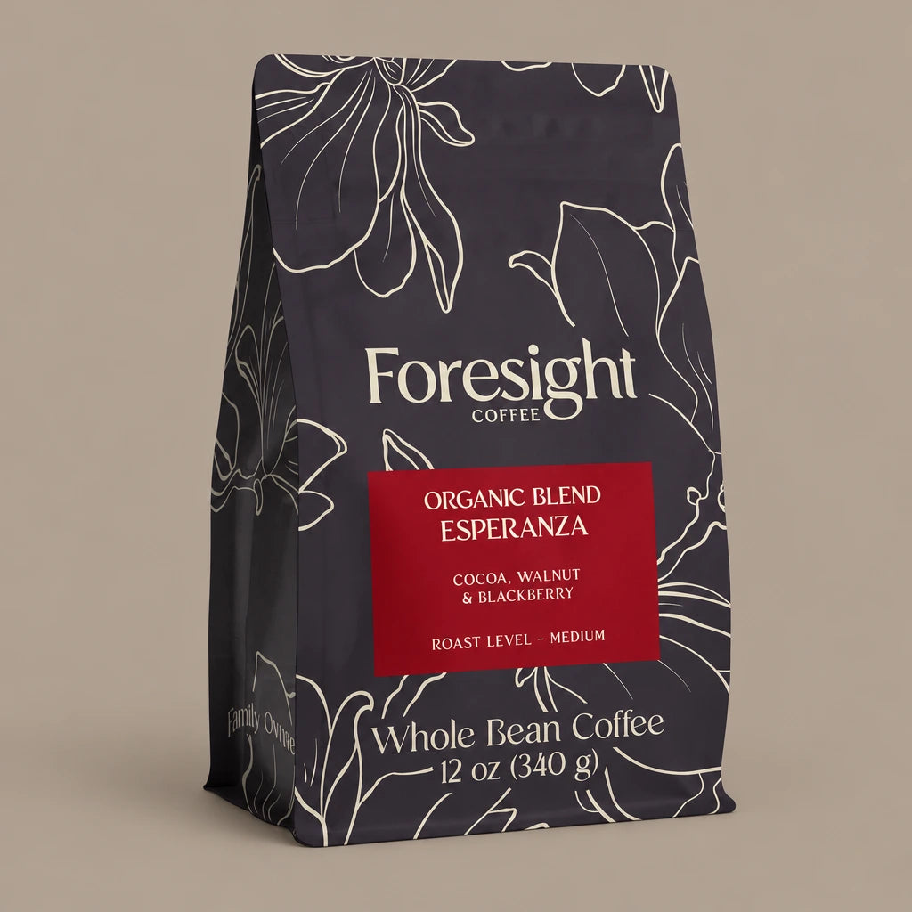 Esperanza - Organic Blend | Change the white background color around the bag to taupe.