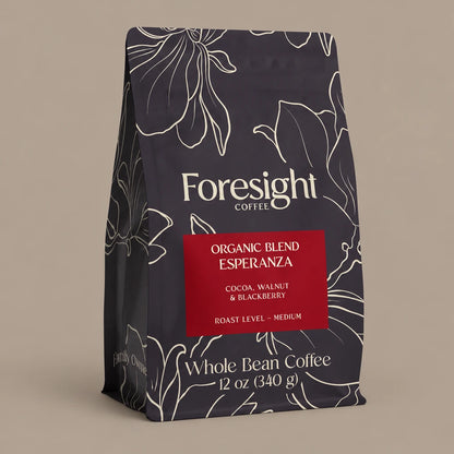 Esperanza - Organic Blend | Change the white background color around the bag to taupe.
