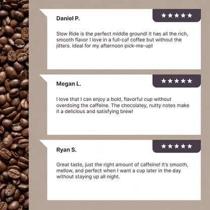 Half Caff Slow Ride | Change the purple in image 4 to match the taupe in image 1.